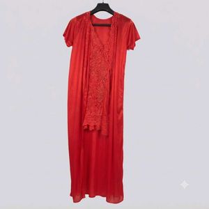 Elegant Red satin Nightgown