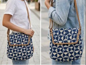 Unique Geometric Print Sling Bag