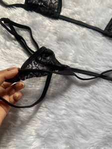 Black Lace Bikini Set