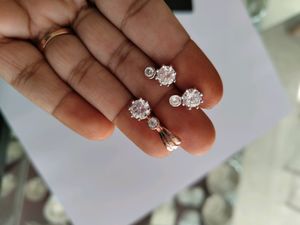 Rose Gold 925 Necklace Set With Hallmark