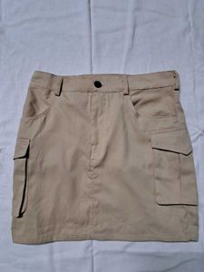 Khaki Cargo Skirt