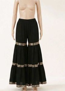 Stylish Black Palazzo Pants with Sequins