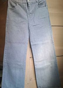 grey straight fit denim jeans