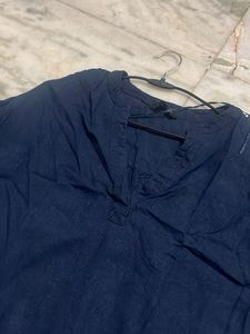 Classic Navy Blue Long Sleeve Top