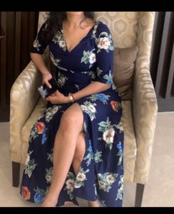 Navy Floral Maxi Dress
