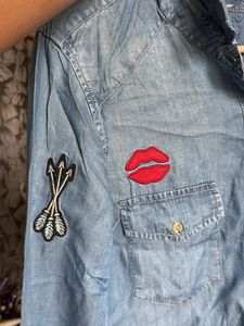 Denim Shirt with Patches