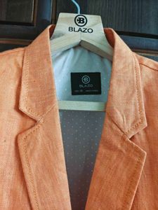 Men's Peach Linen Blazer