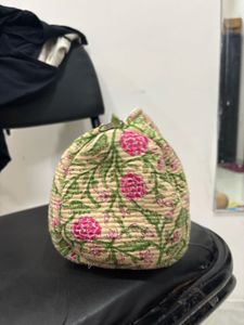 set of Jaipuri Floral Print tote Pouches