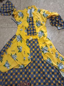 Anarkali Dress With Legging, Size L,