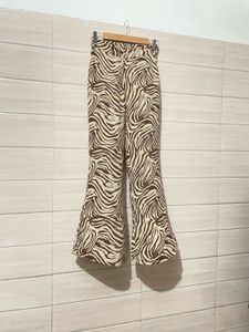 Pull&amp;bear Stylish Zebra Print Wide Leg Pants