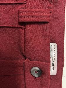 maroon Wide Leg Trousers