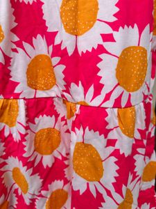 Girls Summer Daisy Print Dress