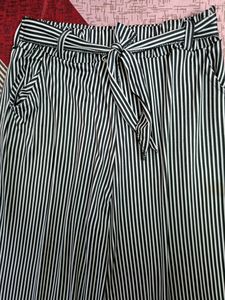 Black &amp; White Striped Palazzo Pants ✅
