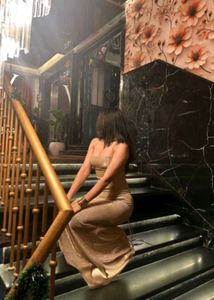 SAVANA Sparkling Gold Evening Gown