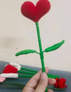 Crochet Heart Flower