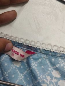 Light Blue Printed Kurta
