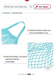 Stylish Blue Mesh Tote Bag