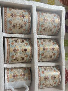 Set of 6 Decorative Coffee Mugs