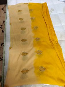 Embroidered Yellow Kurta Set