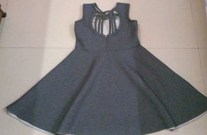 Chic Grey Sleeveless Fit and Flare Dress