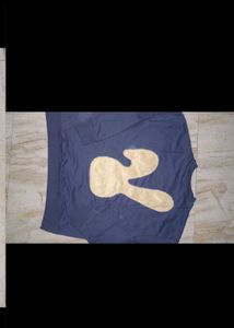 Blue Crewneck Sweatshirt with Detail
