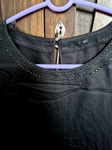 Elegant Black Embellished Top