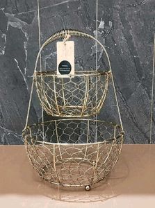 2-Tier Wire Basket & Key Holder