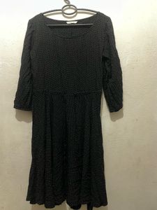 Korean Polka Dot Midi Dress