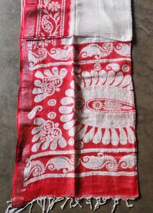 Hand Block Printed  lilin cooton Saree