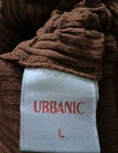 Ribbed Brown Top