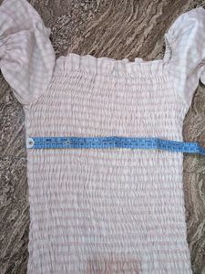 Off Shoulder Gingham Dress 👗 - Free Delhivery 🚚