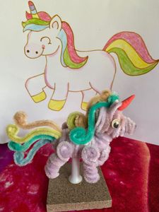 Handmade Pipe Cleaner n Clay Unicorn Craft