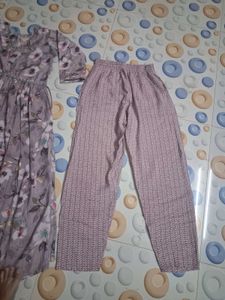 Floral Print Kurta with Pants Set