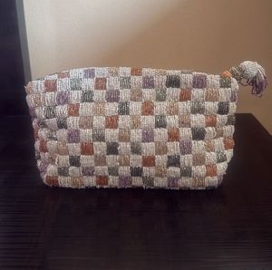 Vintage Beaded Pouch with Tassel
