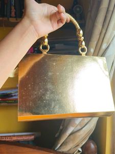 Elegant Gold Embellished Clutch