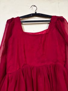 Elegant Red Maxi Dress