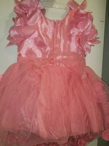 Beautiful Pink Rose Baby Dress