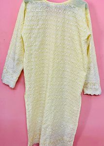 Sale ❗️Yellow Chikankari Kurti