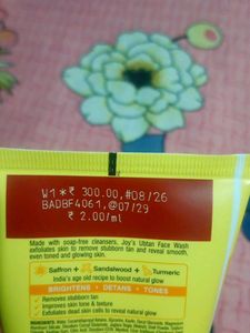 Joy Ubtan Tan Removal Face Wash