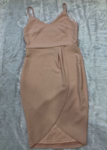 Elegant Beige Midi Dress