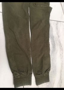 Olive Green Cargo Joggers