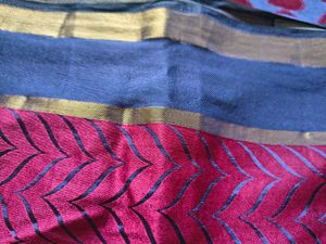 Elegant Blue and Pink Saree