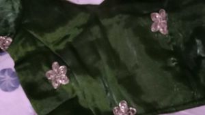 Elegant Green Velvet Blouse