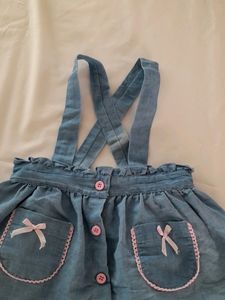 Pink Embroidered Dungaree Set (Girl's)