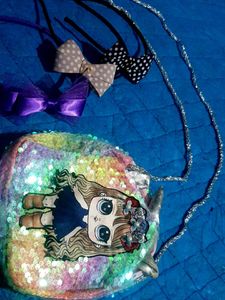 Sparkly Sequin Doll Purse only bag