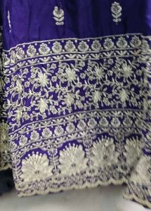 Beautiful Purple Embroidered Saree