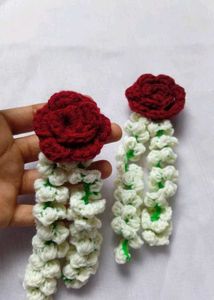 Handmade Crochet Rose Garland
