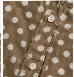 Brown Polka Dot Short Sleeve Shirt