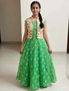 Green Embroidered Dress