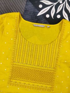 Yellow Polka Dot Kurta